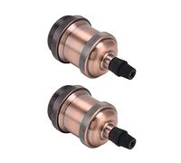 KIMISS Portalámparas Vintage E26/E27, Soporte de Aluminio Retro para Iluminación de Bricolaje, Perfecto para Decoración del Hogar y Estilos Industriales (bronce rojo)