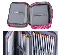 KIMISS Portalápices de Gran Capacidad para Artista - Estuche para Bolígrafos Multicapa de 72 Orificios Bolsa con Cremallera para Lápices de Colores Suministros de Arte para Estudiantes - Estuche (72