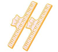 KIMISS Portapáginas con Clamp/Holder para Notas de Libros Musicales, Clips Marcapáginas de Música de Plástico Ligero para Interpretación de Instrumentos, 2 uds., Amarillo/negro (YELLOW)