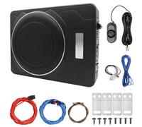 KIMISS Potente Amplificador de Subwoofer para Automóvil de 10 Pulgadas, 1200 W, Altavoz de Graves Delgado para Debajo del Asiento con Kit de Amplificador Incorporado para Automóviles,