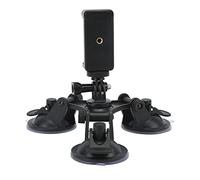 KIMISS Potente Soporte con Ventosa para Cámaras de Acción y Teléfonos Móviles - Soporte para Trípode Fuerte Adsorción con Triple Ventosa para Coche para Cámaras de Acción Teléfonos Móviles - Versátil