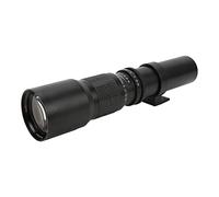 KIMISS Potente Teleobjetivo Manual de 500 Mm para cámaras: Ideal para Observación de Aves, Deportes y Fotografía de Vida Silvestre con Filtro UV (Black)