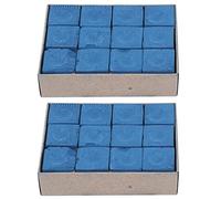 KIMISS Premium Grip Pool Chalk 24 Pack - Tiza de Billar de Alta Adherencia para un Mayor Control, Aplicación sin Desorden en Rojo (Blue)