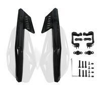 KIMISS Protector de motocicleta, protector de mano de barra de manillar de motocicleta 7/8 pulgadas 22 mm Protector resistente a caídas de ABS Universal para motocicleta Scooter(Blanco)