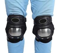 KIMISS Protector de rodillas para moto, ATV y motocross, 2 piezas de acero inoxidable, armadura para adultos, ligero y ajustable, rodillera y espinillera