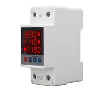 KIMISS Protector de Sobretensión Ajustable AC220V - Dispositivo de Protección de Voltaje Inteligente con Reinicio Automático con Pantalla y Configuraciones Personalizadas (40A)