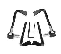 KIMISS Protector para manillar de moto, guarda para manetas de freno, accesorio de aluminio plateado, compatible con motocicletas, diseño ergonómico y resistente