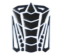 KIMISS Protector para tanque de moto, adhesivo universal antideslizante, diseño con borde azul, decoración y seguridad para depósito de gasolina