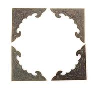 KIMISS Protectores de Esquina Decorativos Vintage para Cajas de Madera - 12 Protectores de Esquinas de Caja con Tornillos de Montaje - Acabado en Bronce Antiguo (KIMISSosj8li6he2-02)