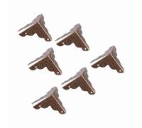 KIMISS Protectores de Esquinas de Latón para Joyería, Cubiertas Decorativas para Muebles y Manualidades, 12 Protectores de Esquinas Decorativos Dorados (Bronce Verde)