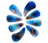 KIMISS Púas para Dedos y Cubiertas para Uñas, 8 Piezas de Silicona, Cómodos Accesorios para Uñas Reutilizables para Jugadores Profesionales (Color de las mareas)