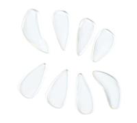 KIMISS Púas para Dedos y Cubiertas para Uñas, 8 Piezas de Silicona, Cómodos Accesorios para Uñas Reutilizables para Jugadores Profesionales (Transparente)