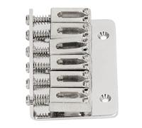 KIMISS Puente de Silla de Montar Fijo para Guitarra de 6 Cuerdas, Cargador Superior Rígido, Reemplazo de Puente de Silla de Guitarra Eléctrica de Hierro para Mejorar la Entonación y el Estilo (SILVER)