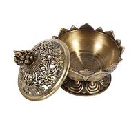 Kimiss - Quemador de incienso, soporte para conos y discos, resina y barra, bronce