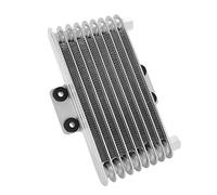 KIMISS Radiador de aceite universal para moto, refrigerador de aceite de motor de aluminio, 125ml, compatible con motocicletas y ATV 125CC-250CC, plateado