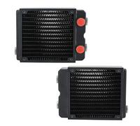 KIMISS Radiador de refrigeración por agua, 2 capas de cobre disipador de calor TSRP de 120 mm, 12 ventiladores de tubo para accesorios de computadora