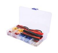 KIMISS RC T Plug Conector Macho/Hembra Tubos Termorretráctiles Cable de Silicona 14AWG para Reparación de Baterías de Litio RC FPV Adaptadores de Conector T-Plug EC3