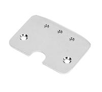 KIMISS Reemplazo de Metal de Placa de Mástil de Guitarra para Instrumentos de Caja de Puros de 3 Cuerdas, Cola de Bisagra Chapada en Latón Personalizada