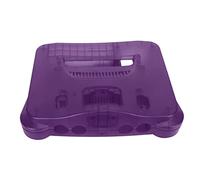 KIMISS Reemplazo N64, Caja de Consola de Juegos Profesional Translúcida Compatible con Consolas de Videojuegos Retro N64-carcasa ABS Duradera (Púrpura translúcido)