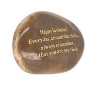 KIMISS Regalo Personalizado de Pisapapeles de Rocas de Cumpleaños para él y ella: Piedra de Recuerdo con Palabras Inspiradoras