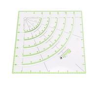 KIMISS Regla de Acolchado de Acrílico Transparente de 8 Pulgadas para Cortar Círculos Fácilmente, Herramienta Multifuncional para Patchwork, Manualidades de Costura y Apliques Fusionados