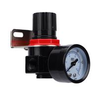 KIMISS Regulador de Compresor de Aire Manómetro Regulador de Presión de Aire Válvula de Control del Compresor 1/4 pulg. PT 0-0.9MPa 7-130Psi 19.4SCFM con Perilla de Rotación para