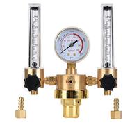 KIMISS Regulador de Flujo de argón de Doble Tubo, para Soldadura, con Rosca G5/8 Macho, Reductor de presión y medidor de Gas, Dispositivo regulador de Gas
