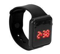 KIMISS Reloj Deportivo Pantalla LED Reloj Digital con Diseño de Retroiluminación de Forma Cuadrada, Suave y Cómodo para Edades de 7 a 12 Años, Ideal para Actividades de Ocio (White)