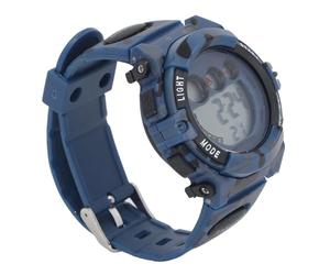 KIMISS Reloj Digital de Camuflaje con Despertador, Indicador de Fecha, Retroiluminación LED de 7 Colores, Resistente Al Agua para Edades de 5 a 17 Años, Reloj de Pulsera Deportivo Multifunción (Blue)