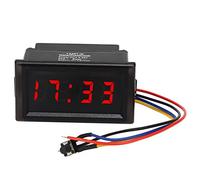KIMISS Reloj digital LED para coche, DC4.5-30V, resistente al agua y polvo, pantalla clara de color rojo, ideal para automóviles y vehículos
