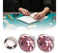 KIMISS Remaches de Diamantes de Imitación de Cristal Coloridos 50 Juegos de Remaches de Diamantes de Imitación Tachuelas de de Cristal Bolsa de Artesanía de Cuero Decoración de Ropa Punk Rock