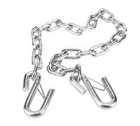 KIMISS Remolque de Gancho de Cadenas de Seguridad， Cadena de Seguridad para Remolque 3500lbs Cuerdas de Alambre de Remolque con Ganchos de Clip de Resorte Doble para Remolque RV