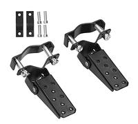 KIMISS Reposapiés plegables, estriberas, pedal de acero, clavija de pie de carretera, universal ajustable para motocicleta retro, ATV, bicicleta eléctrica, scooter (negro)