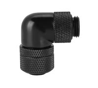 KIMISS Robusto Conector de Refrigeración por Agua con Rosca G1/4 y Tubo Fino, Codo en ángulo Recto de 90° en Plateado, para Sistemas de Refrigeración por Agua de PC