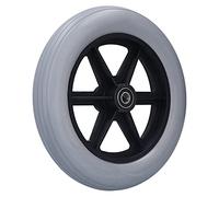 KIMISS Ruedas Delanteras para Silla de Ruedas Manual de 10", Núcleo Sólido de Poliuretano, Rodamientos de Eje de 12 Mm, No Inflables, 10x2 para Movilidad de Discapacitados