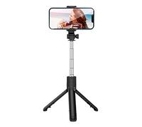 KIMISS Selfie Selfie de Trípode Telescópico con Control Remoto - Varilla de Plegable de Acero Inoxidable Portátil y - 360 ° Base Giratoria Se Adapta a Todos los Teléfonos Inteligentes (Black)