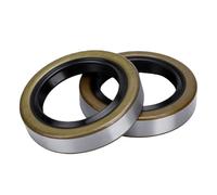 KIMISS Sello de Grasa para Cubo de Eje de Remolque Sello de Cubo de Rueda de Doble Labio Aleación de Acero Cromado y Caucho de 1.719 Pulgadas X 2.565 Pulgadas Se Adapta a Eje de