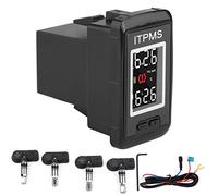 KIMISS Sensor de presión de neumáticos TPMS para, monitor de presión en tiempo real, compatible con varios modelos, de alerta temprana, sensor de presión para coche