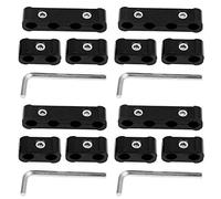 KIMISS Separadores de Cable de Bujias de Aleación de Aluminio, 12 Unidades, Tamaños 8mm 9mm 10mm, Negro, Divisor de Cable de Motor