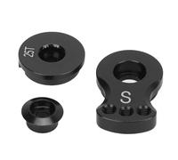 KIMISS Servo Brazo 25T, Bocina de Dirección de Aleación de Aluminio para Coches RC 1/10, Reemplazo Mejorado Duradero y Ligero (Black)