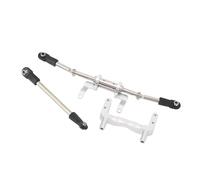 KIMISS Servo sin Escobillas de Alto par para Coche RC - Soporte de Servo RC 1/10 con Enlace de Dirección Hidráulica Aleación de Aluminio Amortiguación Ligera Ajustable para Modelos SCX10 - (Silver)