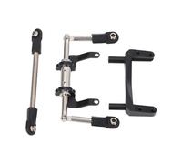 KIMISS Servo sin Escobillas de Alto par para Coche RC - Soporte de Servo RC 1/10 con Enlace de Dirección Hidráulica Aleación de Aluminio Amortiguación Ligera Ajustable para Modelos SCX10 - (Black)