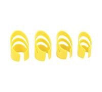 KIMISS Set de Pico de Dedo de Guitarra de 4pcs - Kit Protector Ergonómico de la Punta de los Dedos para bajo, Banjo, Acústica y Guitarra Eléctrica - S, M, L, XL Tamaños (YELLOW)