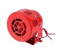 KIMISS Sirena de aire para coche, moto y camión, 12V 110dB, alarma ultracompacta de seguridad y rescate, diseño retro años 50 en rojo