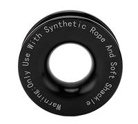 KIMISS Snatch Ring, Winch Snatch Recovery Ring 41000lbs Resistencia a la Rotura para Grillete Suave de 7/16in 1/2in con Cuerdas de 3/16in 1/4in 3/8in(Negro)