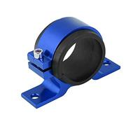 KIMISS Soporte para bomba de combustible de aleación de aluminio, compatible con filtros de 50mm, abrazadera ajustable y estructura resistente, color azul, ideal para montaje seguro