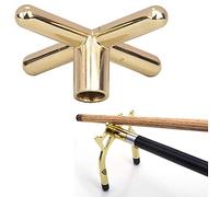 KIMISS Soporte de Cabeza de Puente para Taco de Billar, Antideslizante, de Metal, para Accesorios de Billar, Tipo Cruzado con Partículas de Plástico (Cruz)