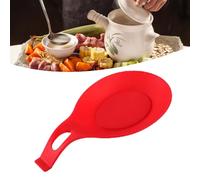 KIMISS Soporte de Cuchara de Silicona para Encimera de Cocina, Soporte de Cuchara Resistente Al Calor para Estufa, de Utensilios de Cocina Versátil, Diseño de Silicona Duradero e Inodoro (rojo)