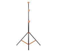 KIMISS Soporte de Luz con Amortiguación de Aire de 9.2 Pies Aluminio de Tres Secciones con Perilla de Bloqueo Rápido Tornillos de 1/4 Pulgada 3/8 Pulgada para Flash de Estudio Luz (Orange)