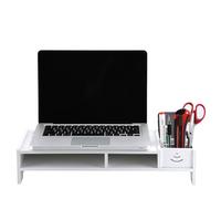 KIMISS Soporte de Madera para Monitor, Elevador de Pantalla para Computadora, Soporte para Computadora Portátil, Oficina en Casa, Mesa de Escritorio, Organizador de Almacenamiento, Estante